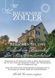 Bauernhof Zoller Flyer 2015 Vorderseite